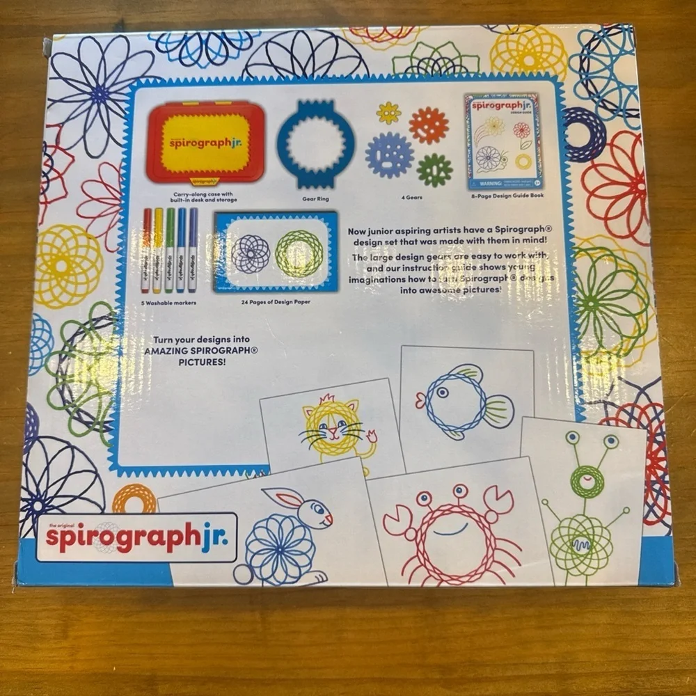 Jr. Jumbo Sized Gears Classic Retro Toy for Spiral Drawing ,Art Design Toy Kit